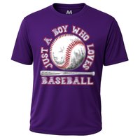 Just A Boy Who Loves Baseball Cooling Performance Crew T-Shirt