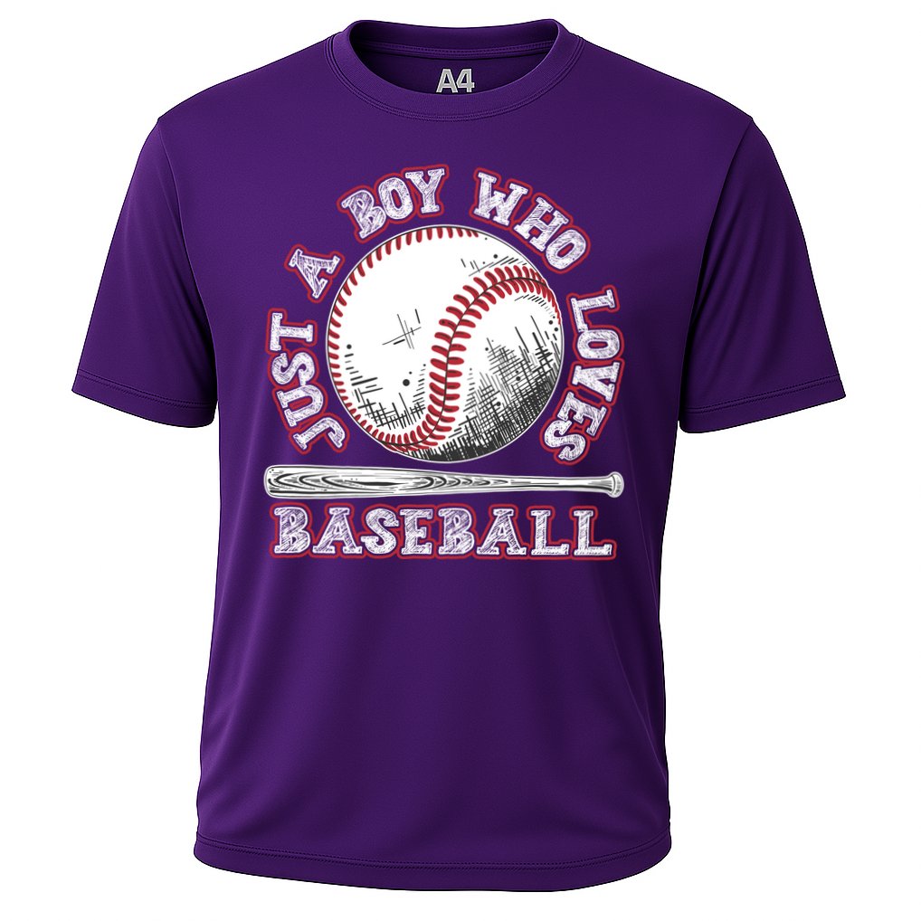 Just A Boy Who Loves Baseball Cooling Performance Crew T-Shirt