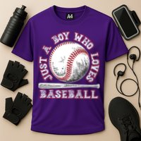 Just A Boy Who Loves Baseball Cooling Performance Crew T-Shirt