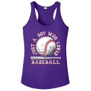 Just A Boy Who Loves Baseball Ladies PosiCharge Competitor Racerback Tank