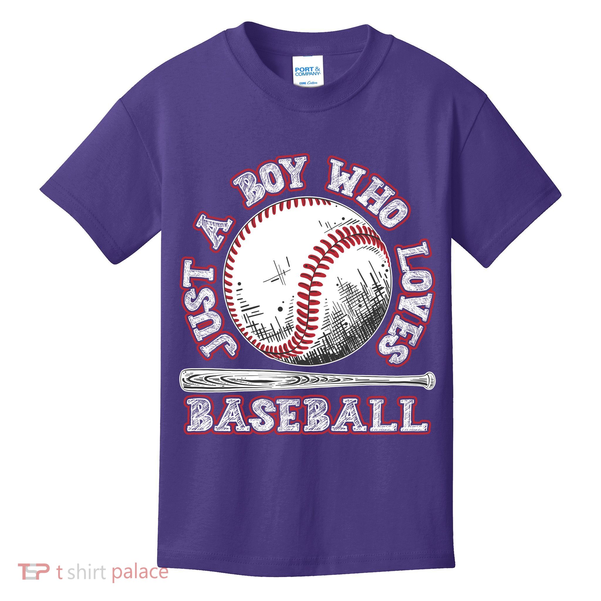 Just A Boy Who Loves Baseball Kids T-Shirt