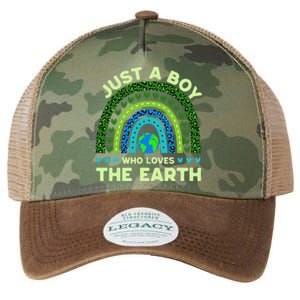 Just A Boy Who Loves The Earth Earth Day 2024 Rainbow Legacy Tie Dye Trucker Hat