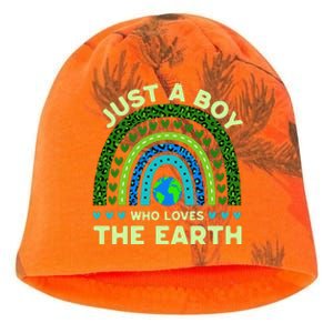 Just A Boy Who Loves The Earth Earth Day 2024 Rainbow Kati - Camo Knit Beanie