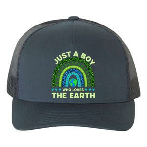 Just A Boy Who Loves The Earth Earth Day 2024 Rainbow Yupoong Adult 5-Panel Trucker Hat