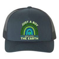 Just A Boy Who Loves The Earth Earth Day 2024 Rainbow Yupoong Adult 5-Panel Trucker Hat