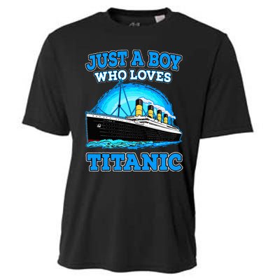 Just A Boy Who Loves Titanic Vintage Ship Titanic Lovers  Cooling Performance Crew T-Shirt