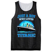 Just A Boy Who Loves Titanic Vintage Ship Titanic Lovers  Mesh Reversible Basketball Jersey Tank