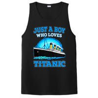 Just A Boy Who Loves Titanic Vintage Ship Titanic Lovers  PosiCharge Competitor Tank