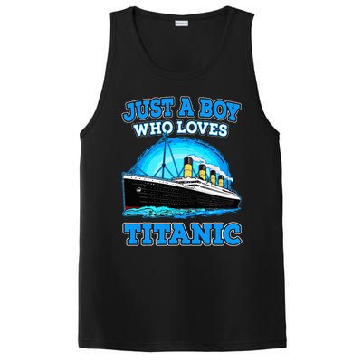 Just A Boy Who Loves Titanic Vintage Ship Titanic Lovers  PosiCharge Competitor Tank