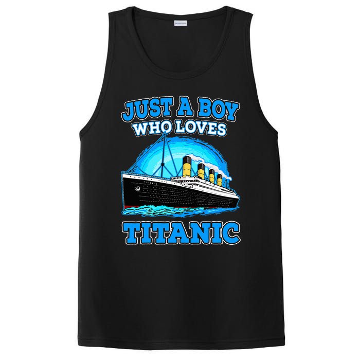 Just A Boy Who Loves Titanic Vintage Ship Titanic Lovers  PosiCharge Competitor Tank