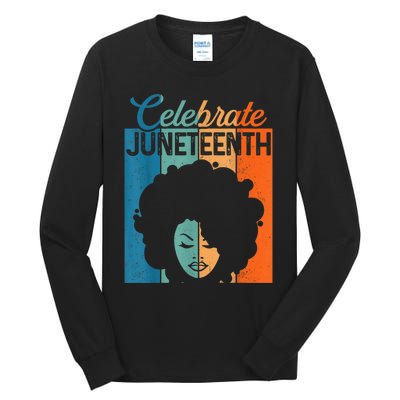 Juneteenth Afro Black Women 1865 Independence Day Tall Long Sleeve T-Shirt