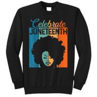 Juneteenth Afro Black Women 1865 Independence Day Tall Sweatshirt