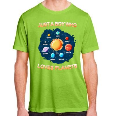 Just A Boy Who Loves Planets Adult ChromaSoft Performance T-Shirt