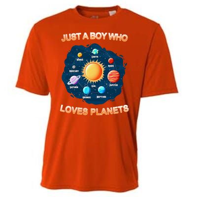 Just A Boy Who Loves Planets Cooling Performance Crew T-Shirt