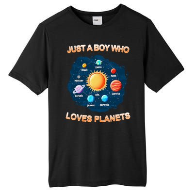 Just A Boy Who Loves Planets Tall Fusion ChromaSoft Performance T-Shirt