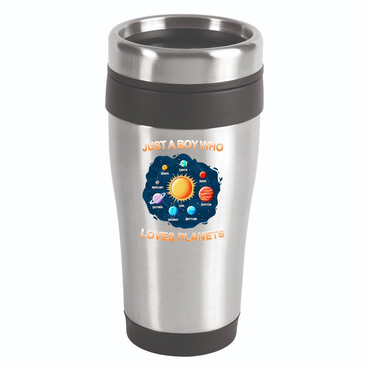 Just A Boy Who Loves Planets 16oz Travel Tumbler