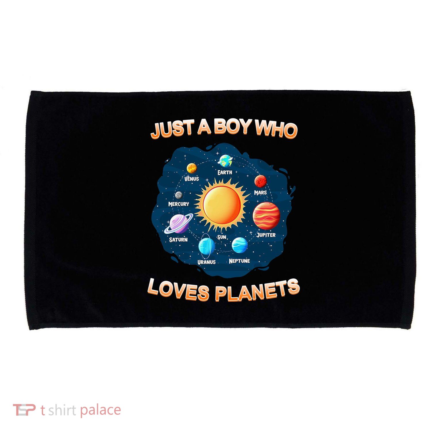 Just A Boy Who Loves Planets Microfiber Hand Towel