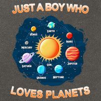 Just A Boy Who Loves Planets Cotton Canvas Backpack