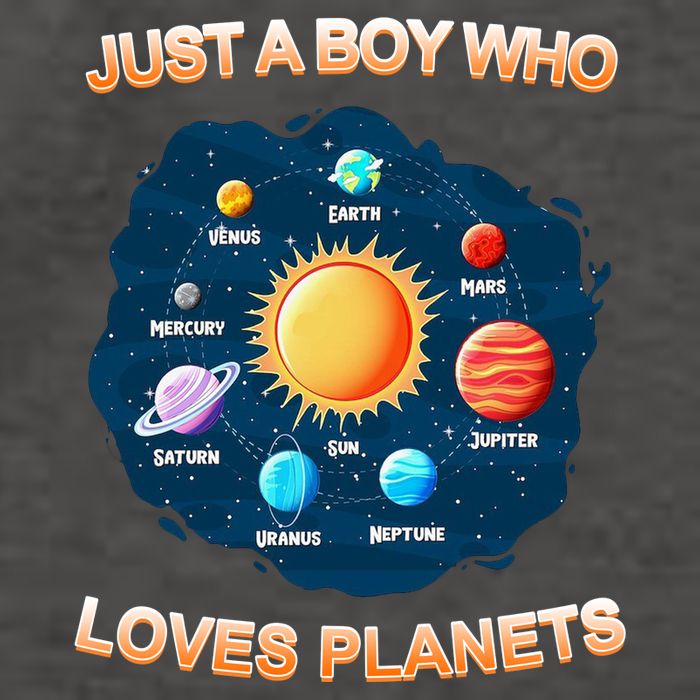 Just A Boy Who Loves Planets Vector Backpack