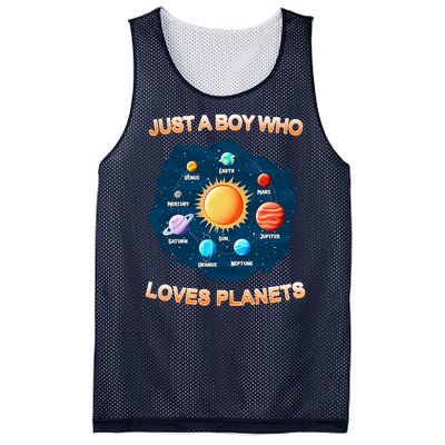 Just A Boy Who Loves Planets Mesh Reversible Basketball Jersey Tank