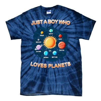 Just A Boy Who Loves Planets Tie-Dye T-Shirt