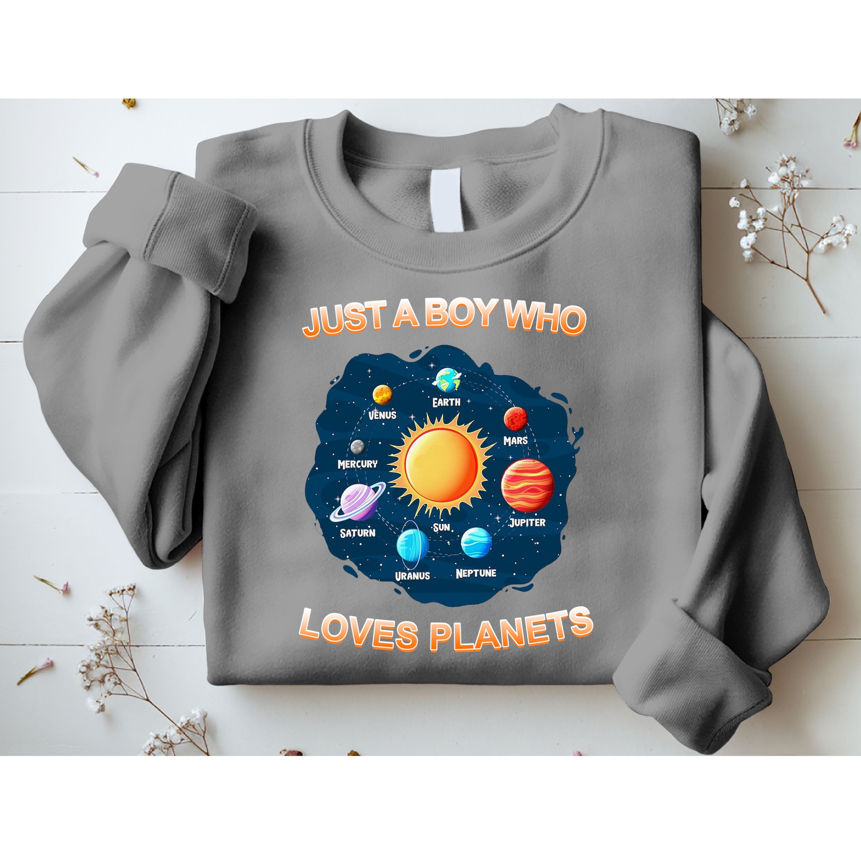 Just A Boy Who Loves Planets Sweatshirt