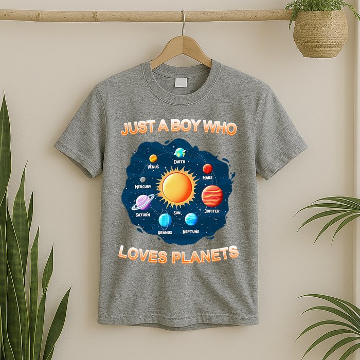 Just A Boy Who Loves Planets T-Shirt