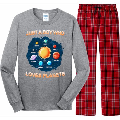 Just A Boy Who Loves Planets Long Sleeve Pajama Set