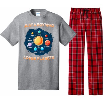 Just A Boy Who Loves Planets Pajama Set