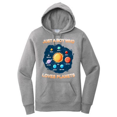 Just A Boy Who Loves Planets Women's Pullover Hoodie