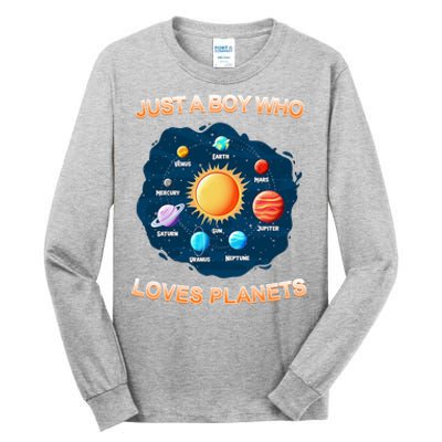 Just A Boy Who Loves Planets Tall Long Sleeve T-Shirt