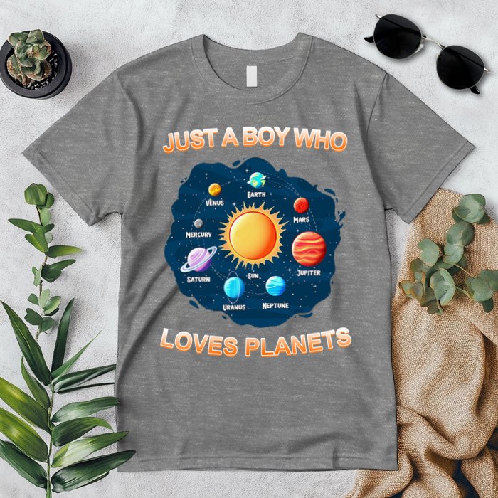 Just A Boy Who Loves Planets Premium T-Shirt