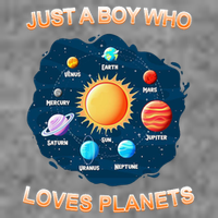 Just A Boy Who Loves Planets Premium T-Shirt