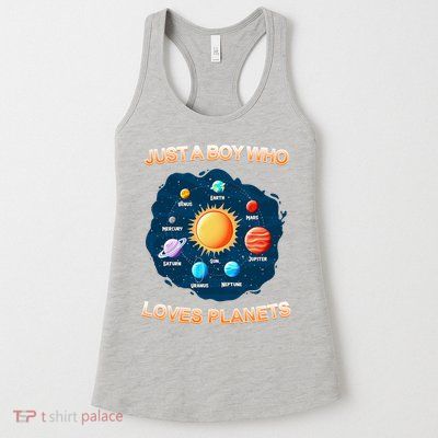 Just A Boy Who Loves Planets Womens Tank Top