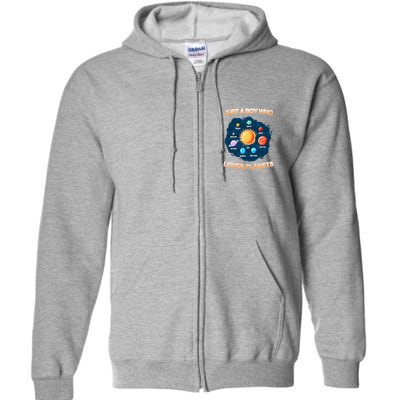 Just A Boy Who Loves Planets Full Zip Hoodie