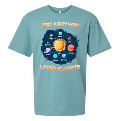 Just A Boy Who Loves Planets Sueded Cloud Jersey T-Shirt