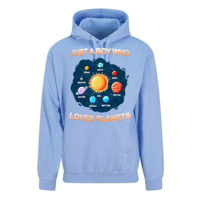 Just A Boy Who Loves Planets Unisex Surf Hoodie