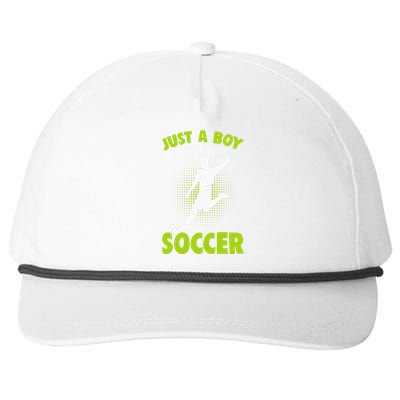 Just A Boy Who Loves Soccer Player Kids Snapback Five-Panel Rope Hat