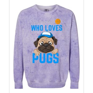 Just A Boy Who Loves Pugs Colorblast Crewneck Sweatshirt