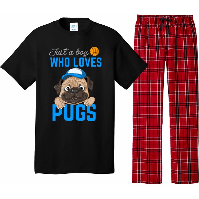 Just A Boy Who Loves Pugs Pajama Set