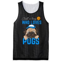 Just A Boy Who Loves Pugs Mesh Reversible Basketball Jersey Tank