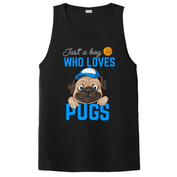 Just A Boy Who Loves Pugs PosiCharge Competitor Tank