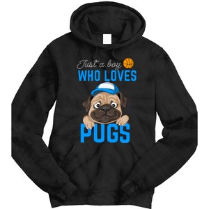 Just A Boy Who Loves Pugs Tie Dye Hoodie