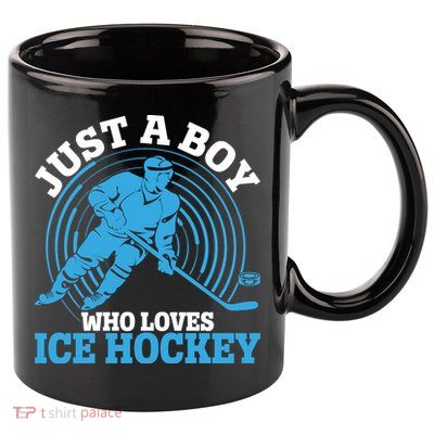 Just A Boy Who Loves Ice Hockey For Hockey 11oz C Handle Ceramic Mug
