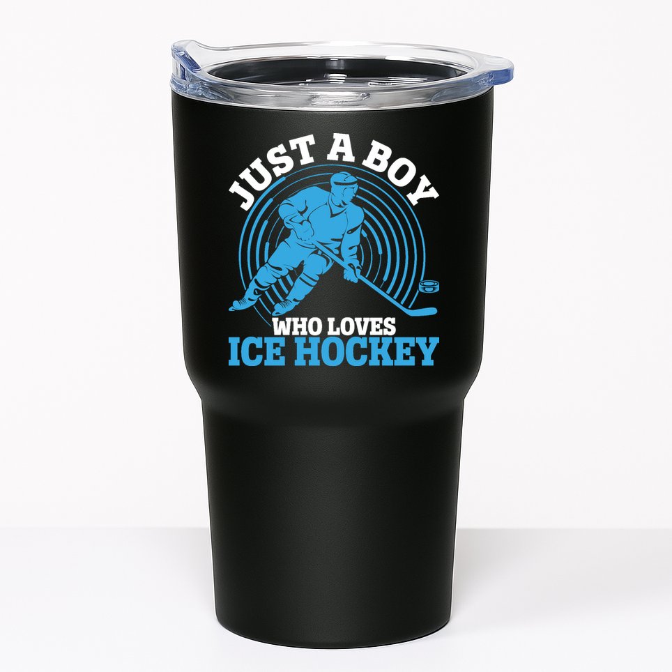 Just A Boy Who Loves Ice Hockey For Hockey Tumbler