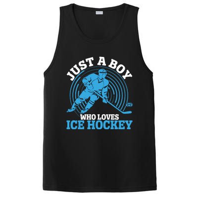 Just A Boy Who Loves Ice Hockey For Hockey PosiCharge Competitor Tank