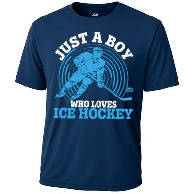 Just A Boy Who Loves Ice Hockey For Hockey Performance Shirt