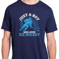 Just A Boy Who Loves Ice Hockey For Hockey Adult ChromaSoft Performance T-Shirt