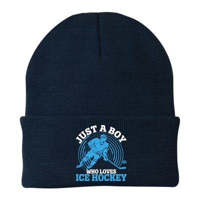 Just A Boy Who Loves Ice Hockey For Hockey Beanie