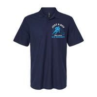 Just A Boy Who Loves Ice Hockey For Hockey Softstyle Adult Sport Polo